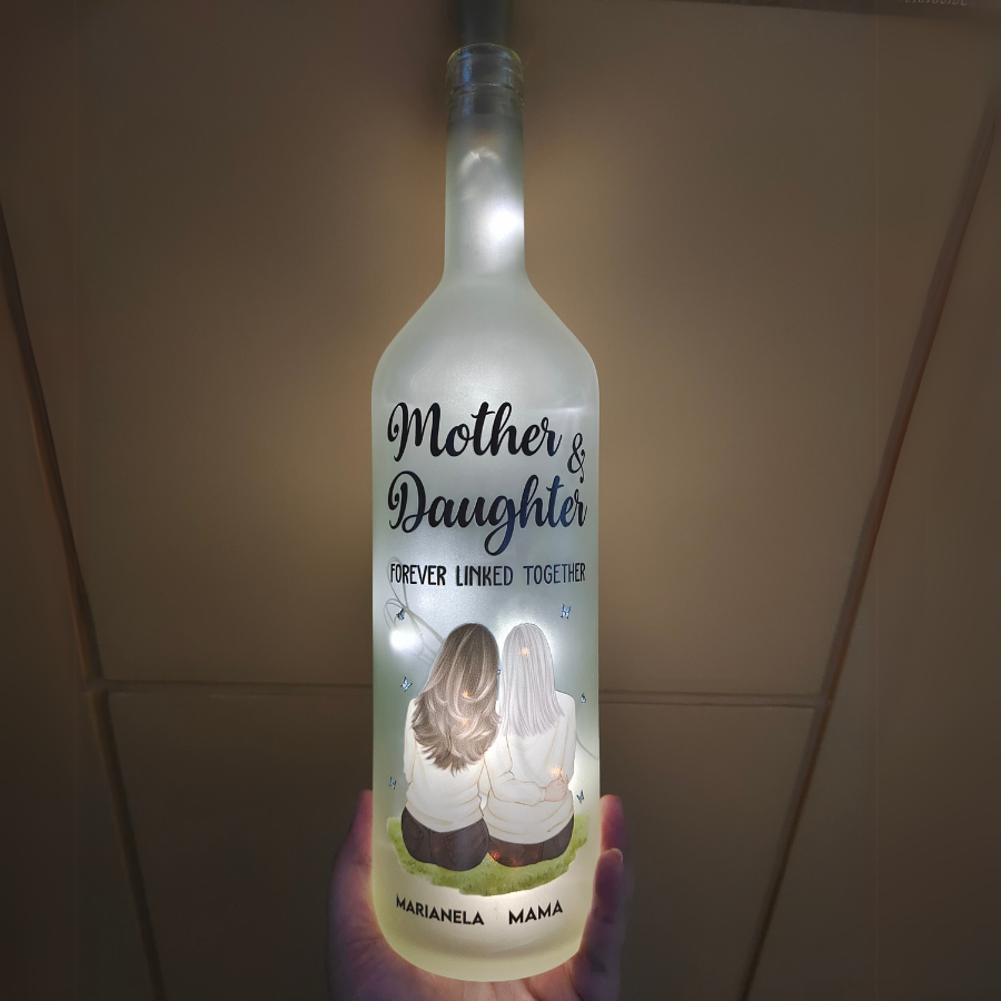 Mother And Daughter Forever Linked Together - Personalized Bottle Lamp Review